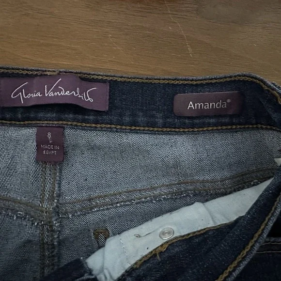 Gloria Vanderbilt Amanda Jeans Sz 8‎ Denim Jeans Stretch - Picture 3 of 8